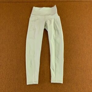 Kadi Womens Size XS Mint High Waist Pocketed 7/8 Length Leggings New *Flaw